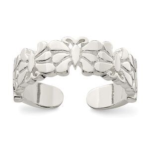 Polished Butterflies Toe Ring in Sterling Silver